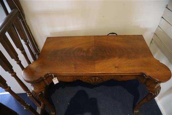 A George I walnut gaming table, W.3ft 4.5in. D.1ft 8in. H.2ft 5.5in.